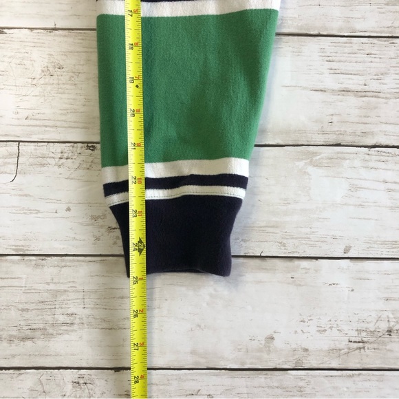 BROOKS BROTHERS 346 Men Green/White/Black Striped Long Sleeve Polo Sz L - Picture 10 of 11